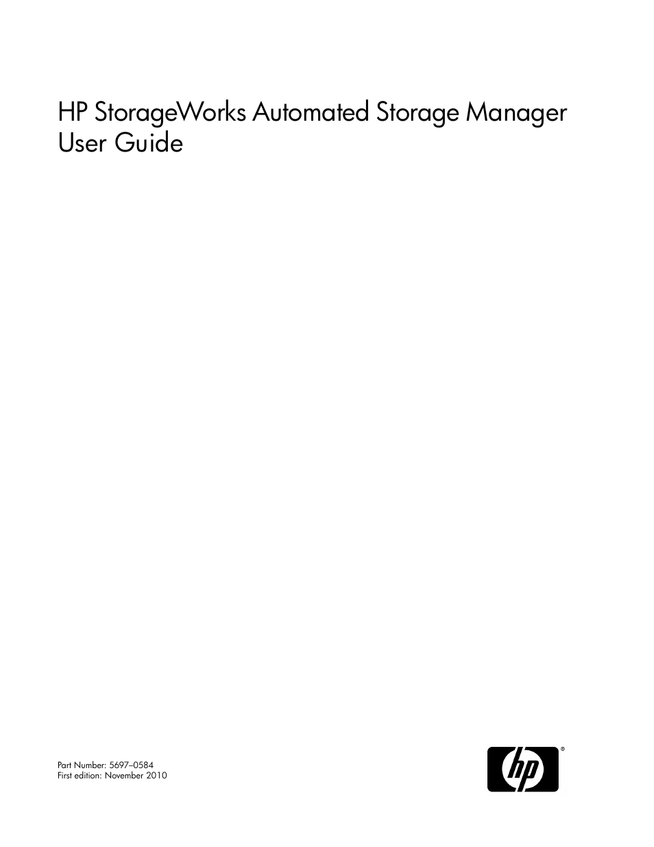HP StoreEasy 1000 Storage User Manual | 72 pages