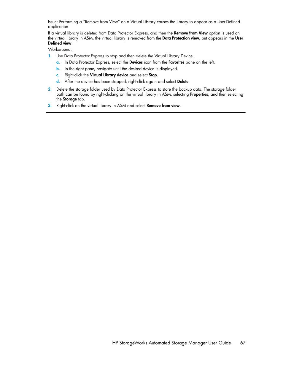 HP StoreEasy 1000 Storage User Manual | Page 67 / 72