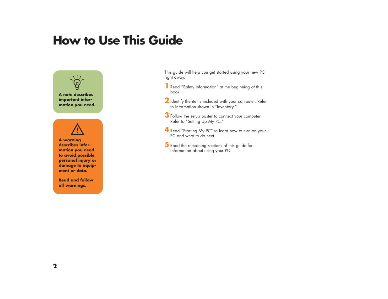 How to use this guide | HP Media Center m270 Desktop PC User Manual | Page 10 / 82