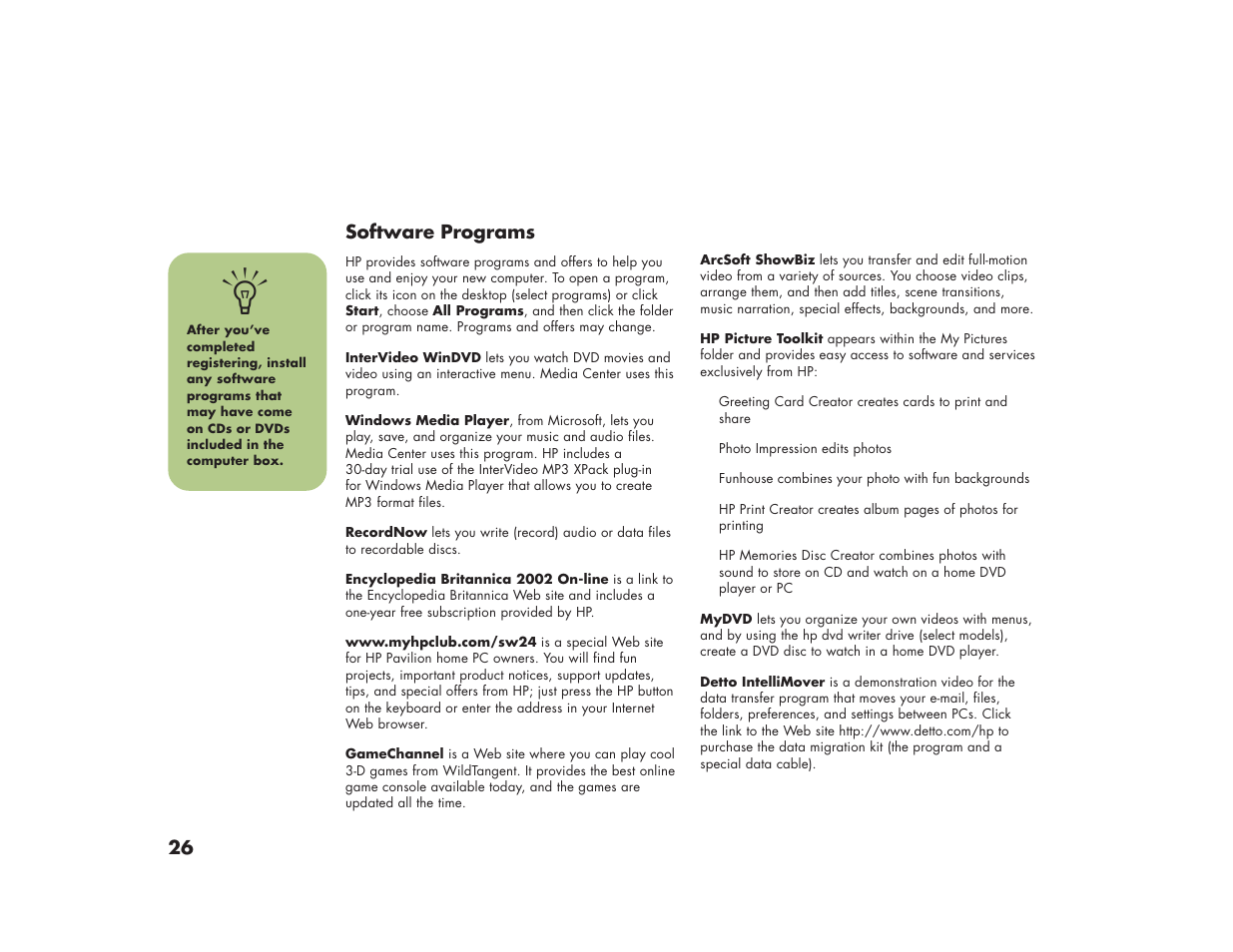 HP Media Center m270 Desktop PC User Manual | Page 34 / 82