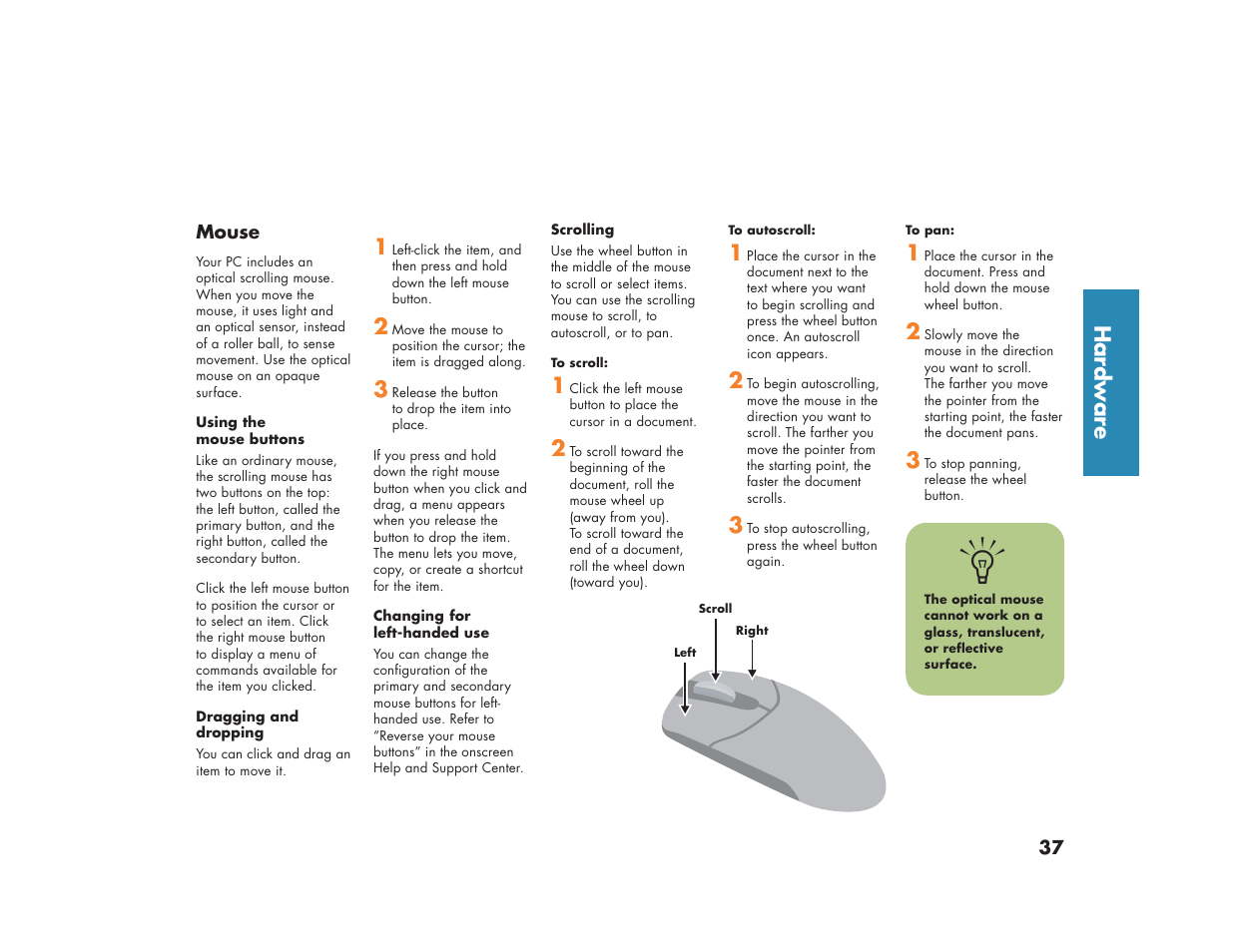 Hardware | HP Media Center m270 Desktop PC User Manual | Page 45 / 82