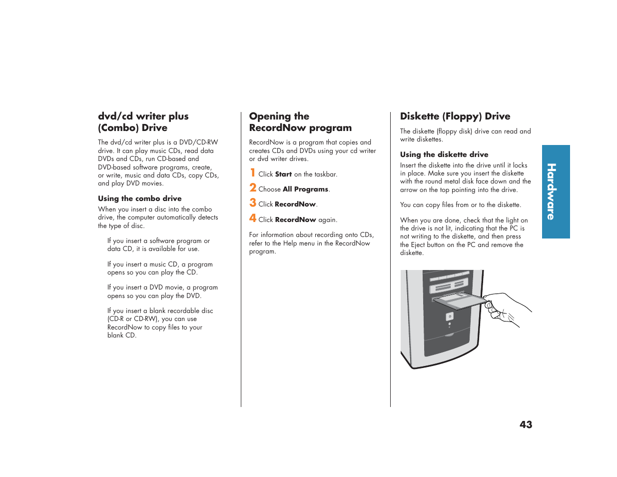 Hardware | HP Media Center m270 Desktop PC User Manual | Page 51 / 82