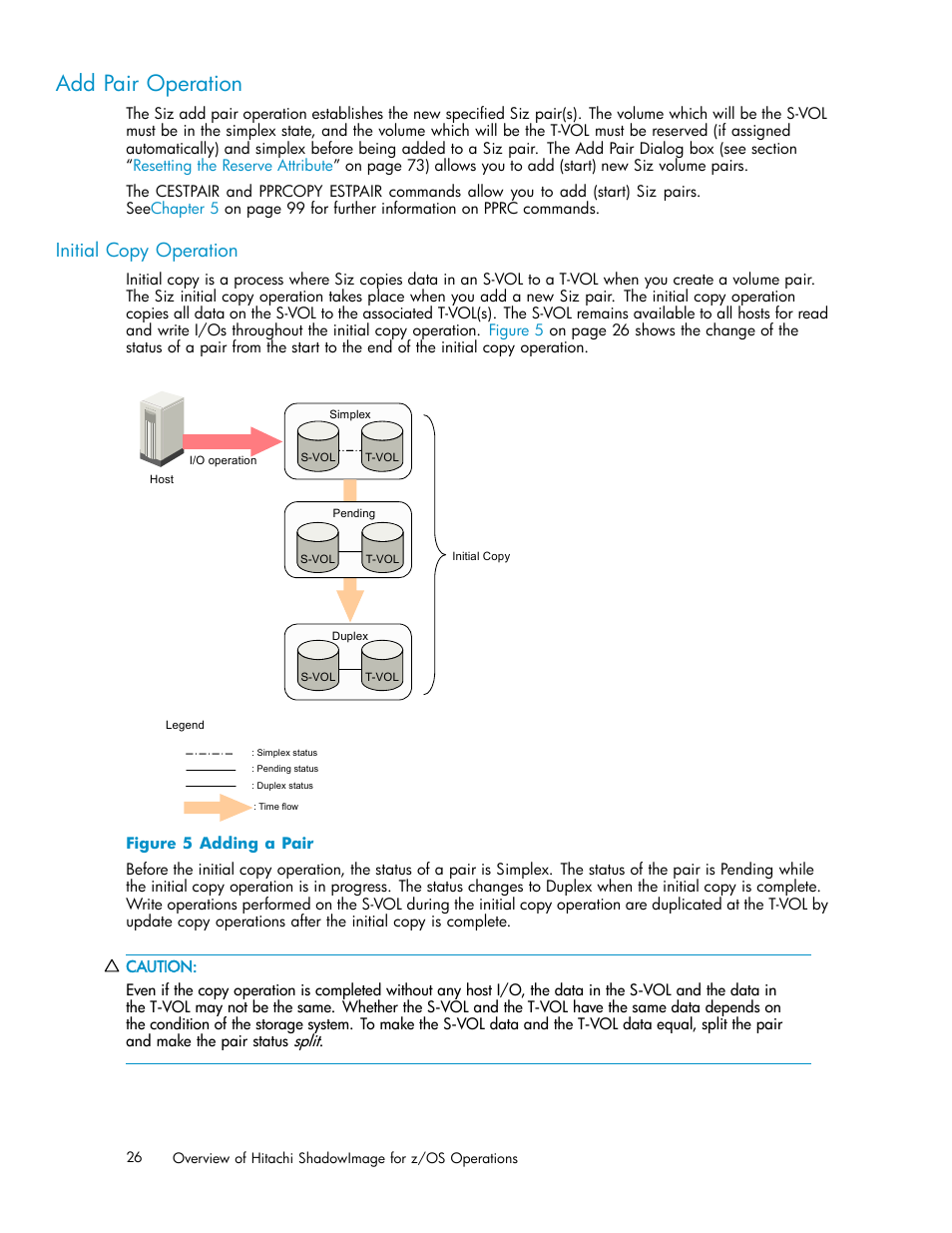 Add pair operation, Initial copy operation, 5 adding a pair | HP StorageWorks XP Remote Web Console Software User Manual | Page 26 / 116