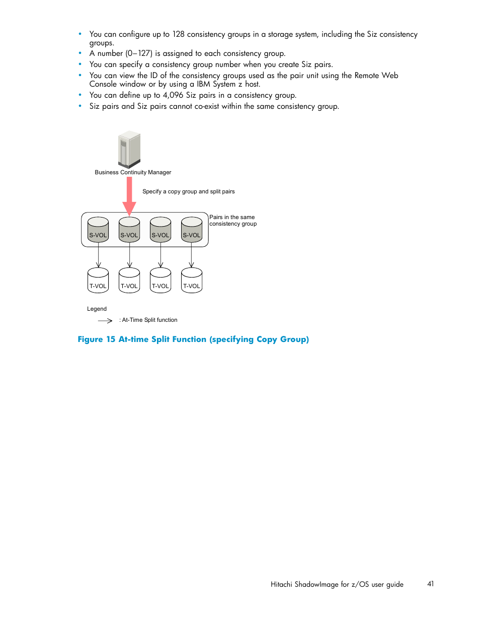 15 at-time split function (specifying copy group) | HP StorageWorks XP Remote Web Console Software User Manual | Page 41 / 116
