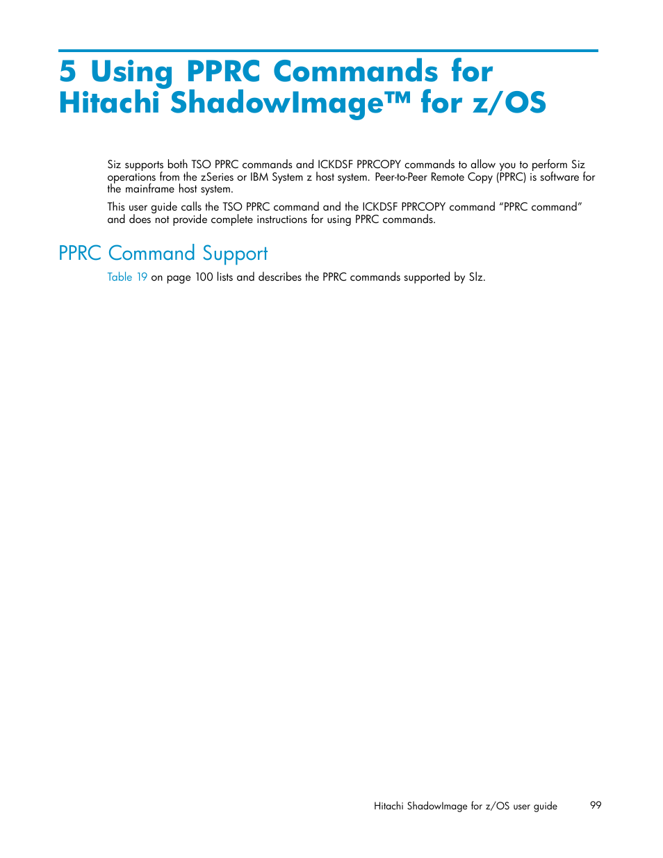 Pprc command support, Chapter 5 | HP StorageWorks XP Remote Web Console Software User Manual | Page 99 / 116