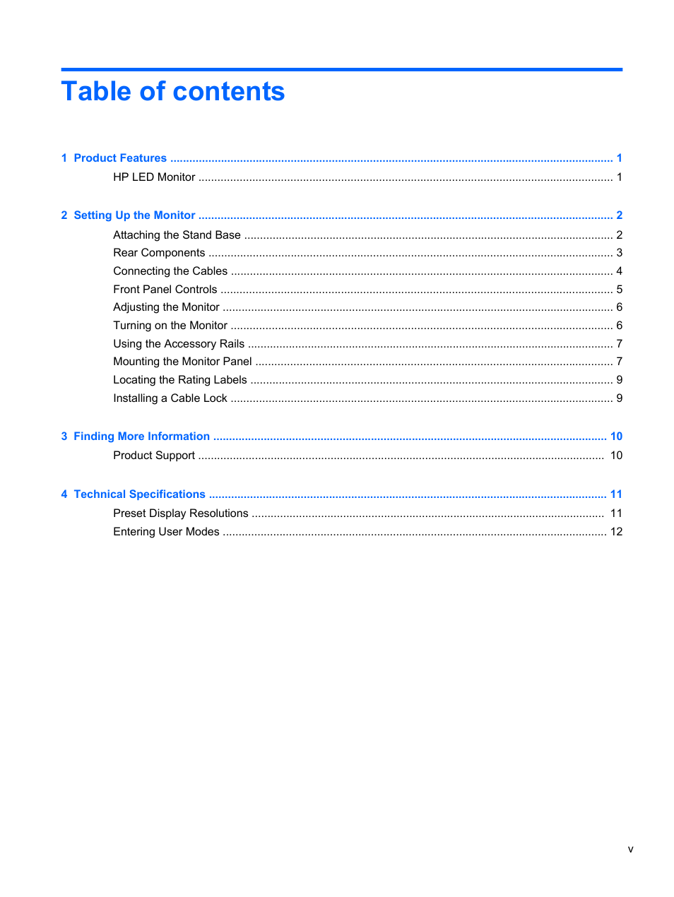 HP ProDisplay P19A 19-inch LED Backlit Monitor User Manual | Page 5 / 18