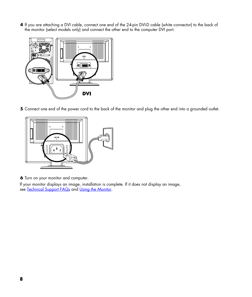 HP w22 20 inch LCD Monitor User Manual | Page 8 / 32