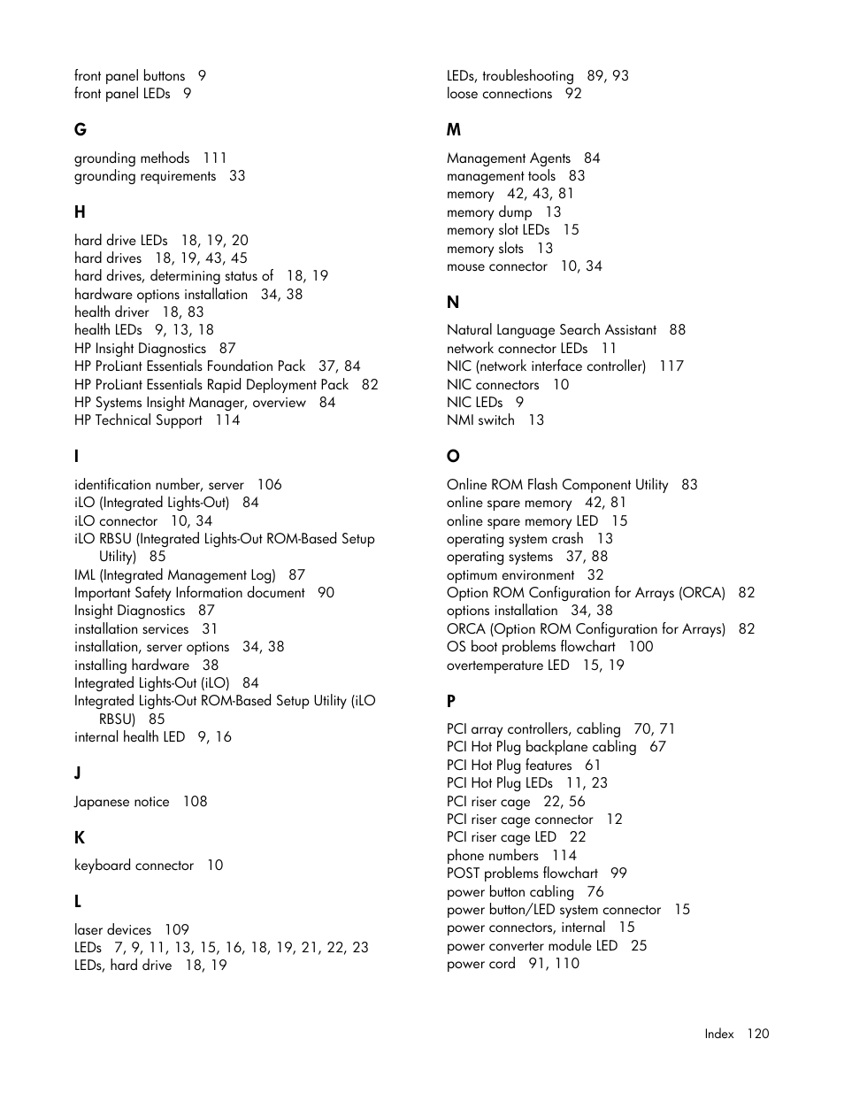 HP ProLiant DL380 G4 Server User Manual | Page 120 / 122
