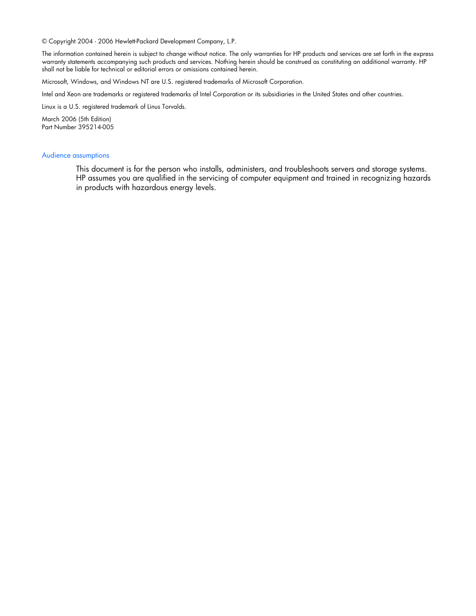 Notice | HP ProLiant DL380 G4 Server User Manual | Page 2 / 122