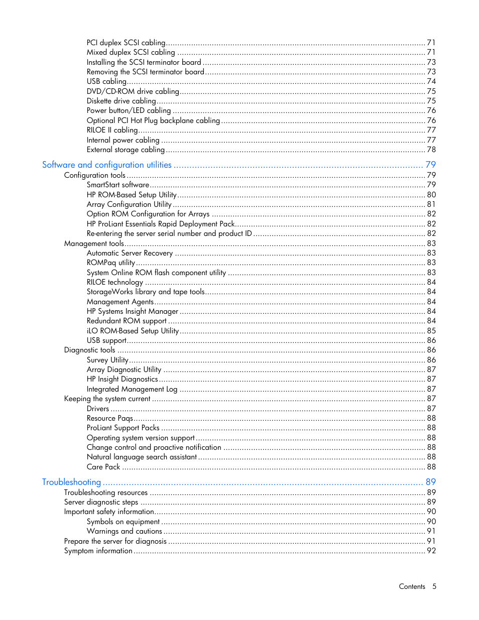 HP ProLiant DL380 G4 Server User Manual | Page 5 / 122