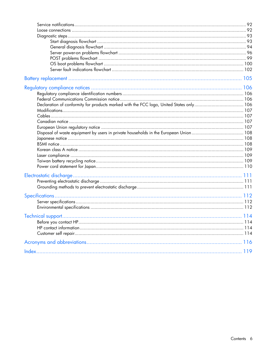 HP ProLiant DL380 G4 Server User Manual | Page 6 / 122
