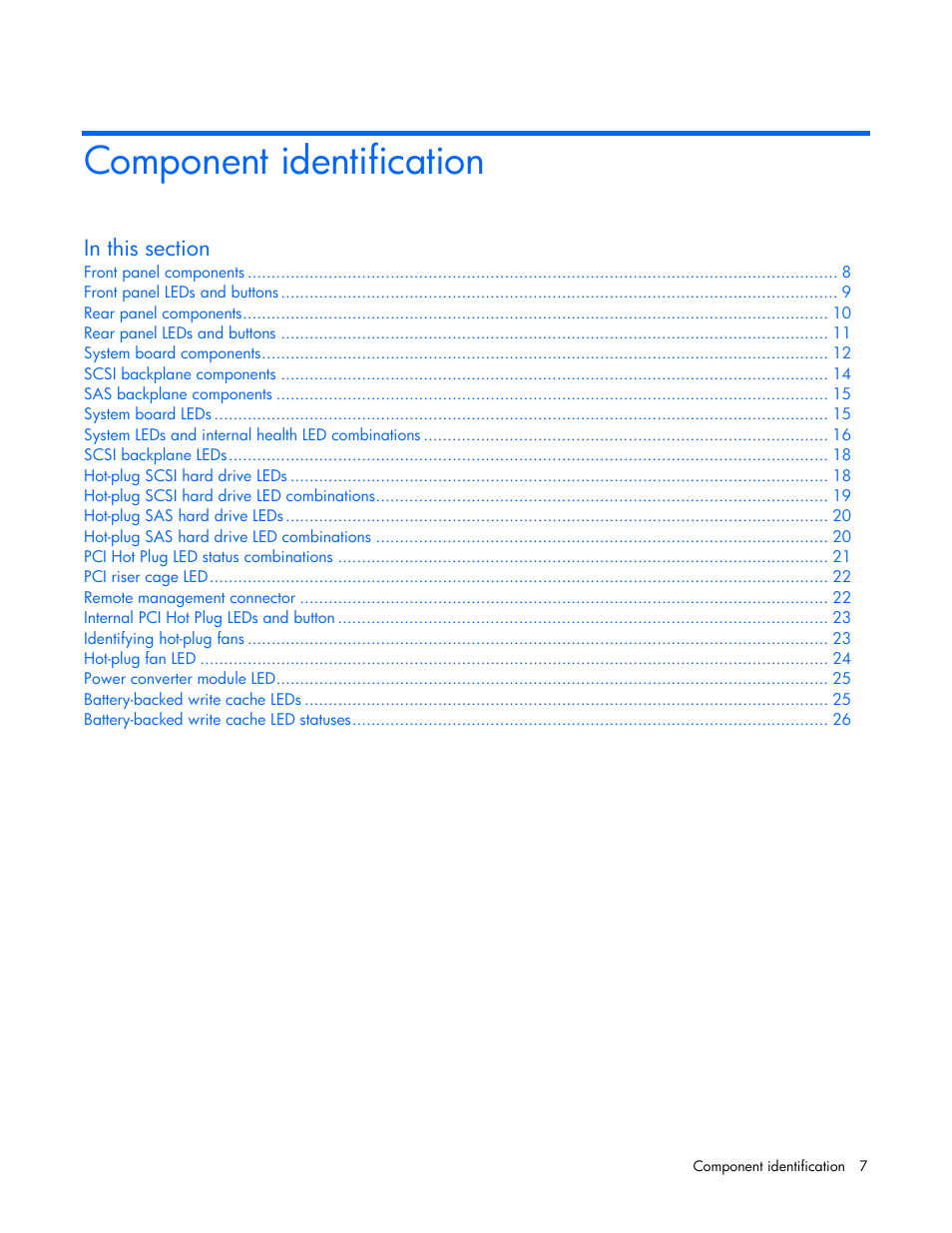 Component identification | HP ProLiant DL380 G4 Server User Manual | Page 7 / 122