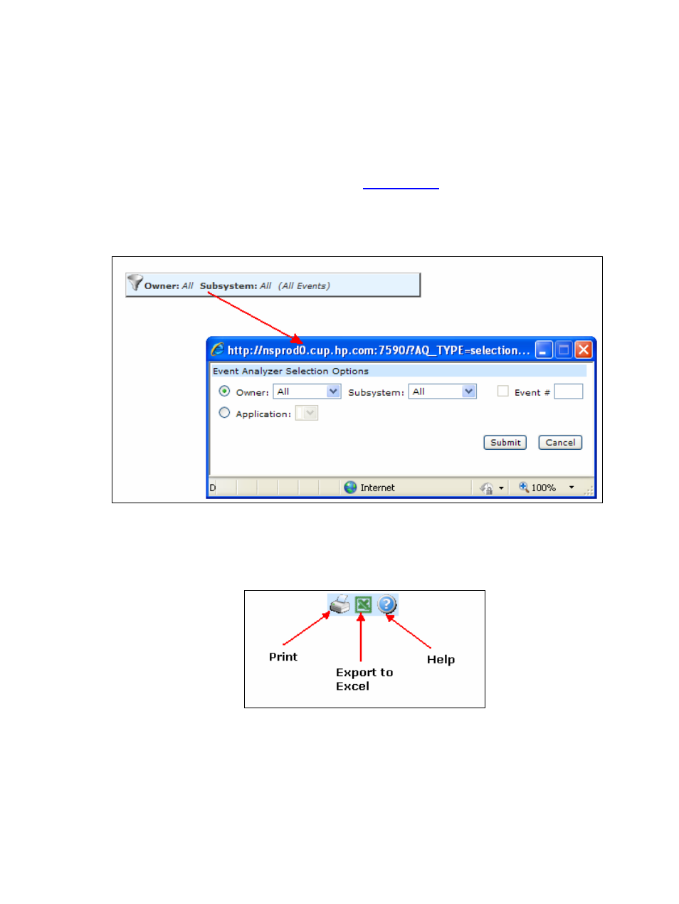 1-3-2 toolbars, Figure 4 scope selection toolbar, Figure 5 common functions toolbar | HP Integrity NonStop H-Series User Manual | Page 12 / 96