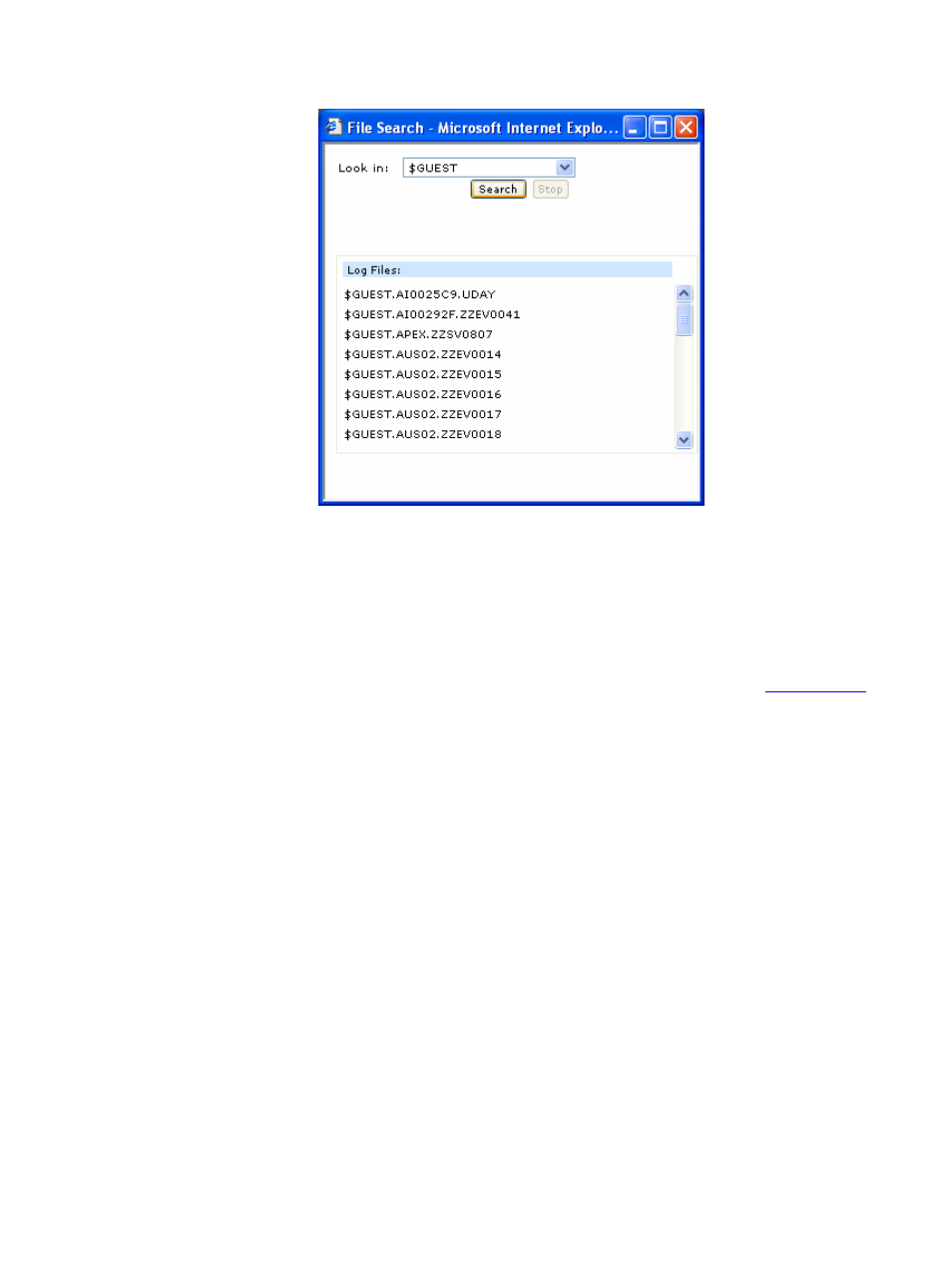 Figure 28 admin - one-time loads log file search | HP Integrity NonStop H-Series User Manual | Page 45 / 96
