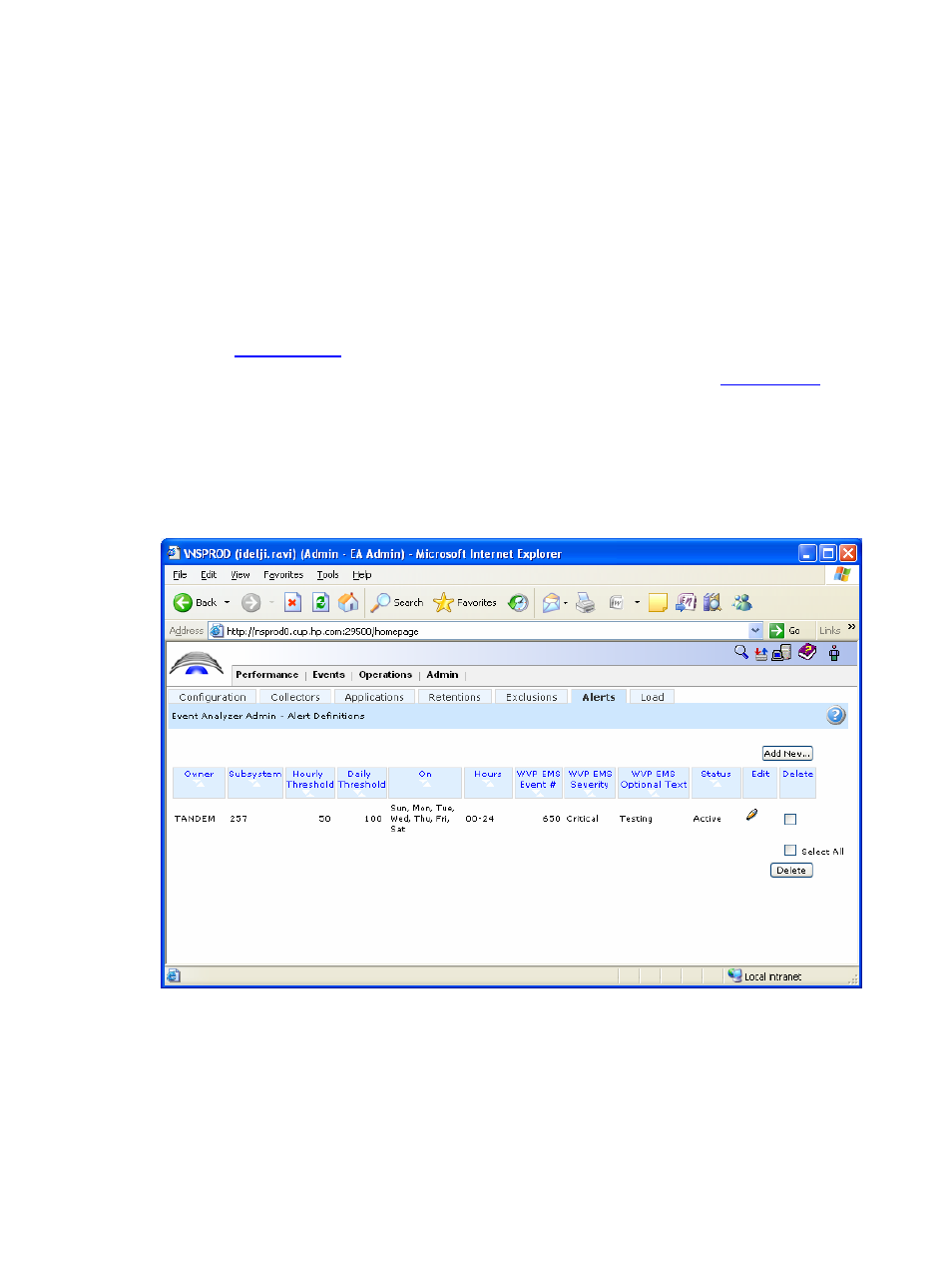 13 alerts, 13-1 overview, 13-2 description | Figure 59 alert definition | HP Integrity NonStop H-Series User Manual | Page 73 / 96