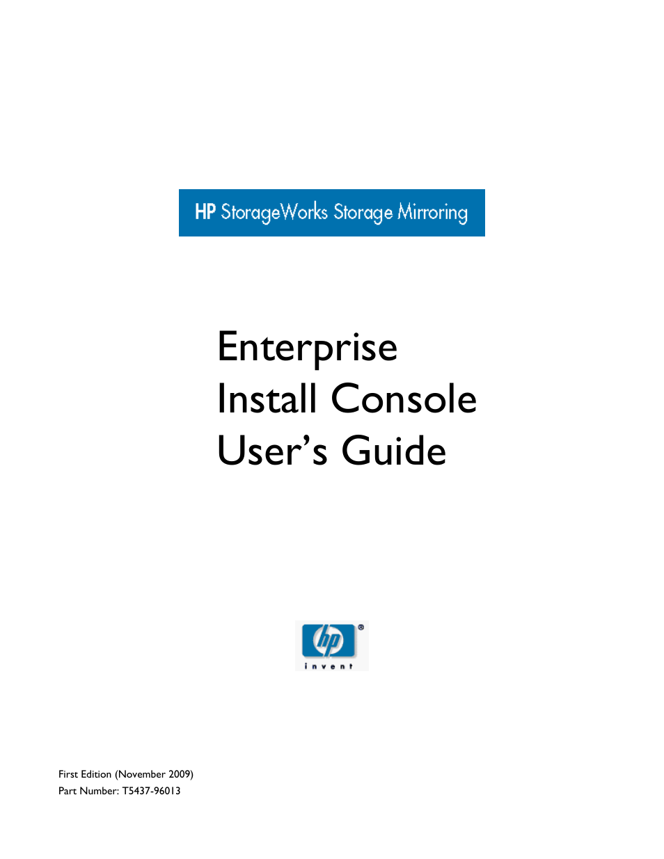 HP Storage Mirroring Software User Manual | 23 pages