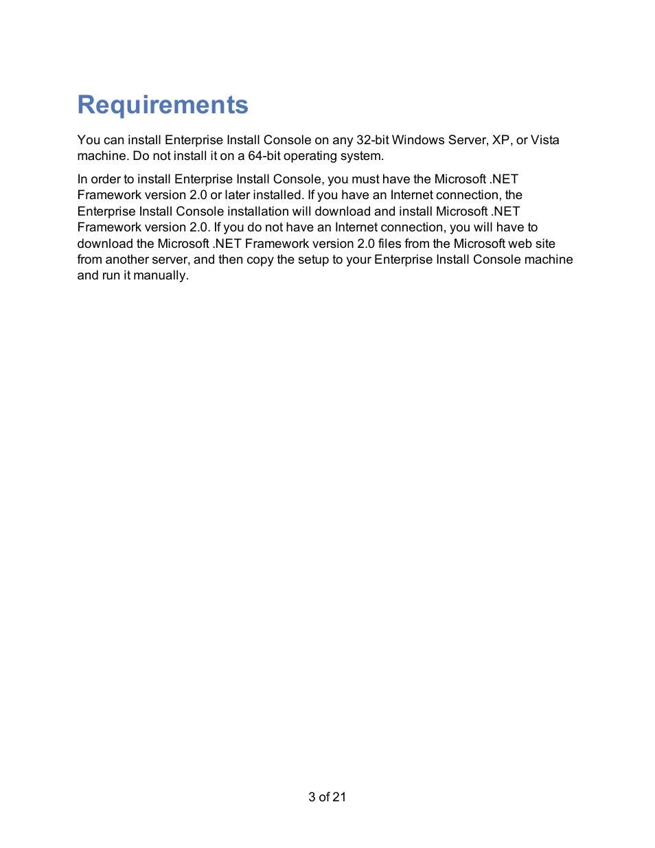 Requirements | HP Storage Mirroring Software User Manual | Page 5 / 23