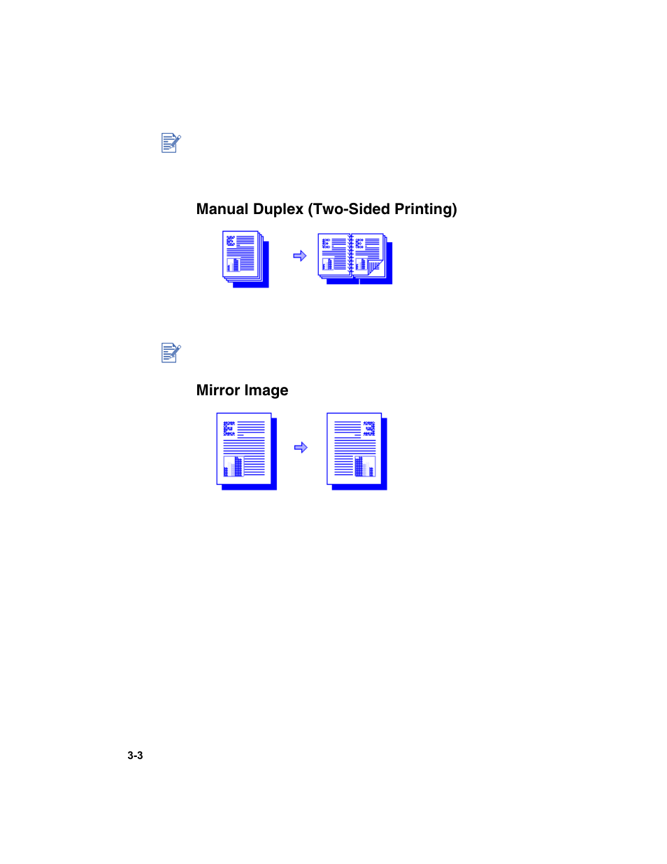 Manual duplex (two-sided printing), Mirror image | HP Deskjet 1180c Printer User Manual | Page 15 / 46