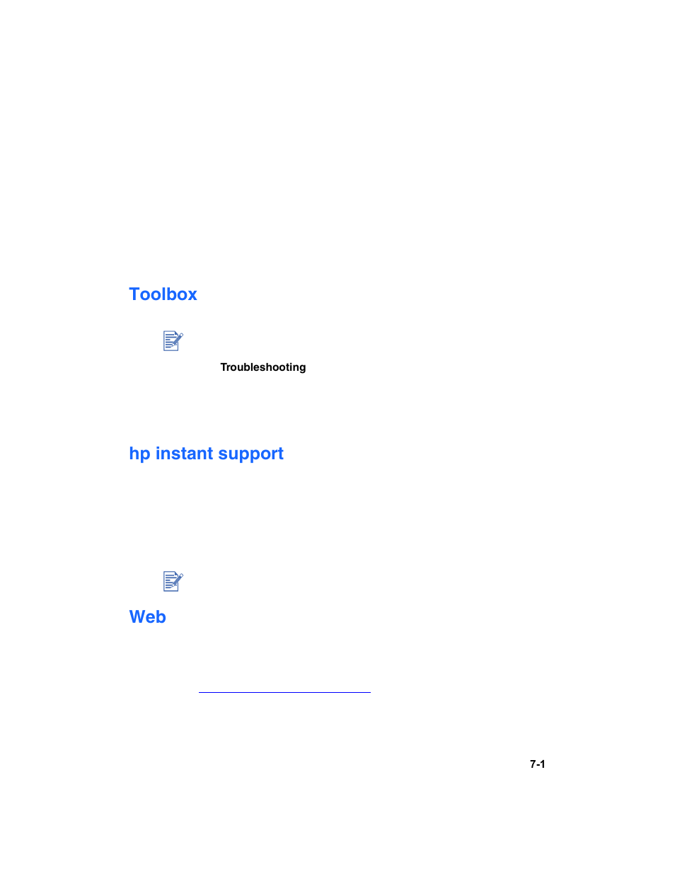 Customer support, Toolbox, Hp instant support | Toolbox -1 hp instant support -1 web -1 | HP Deskjet 1180c Printer User Manual | Page 32 / 46
