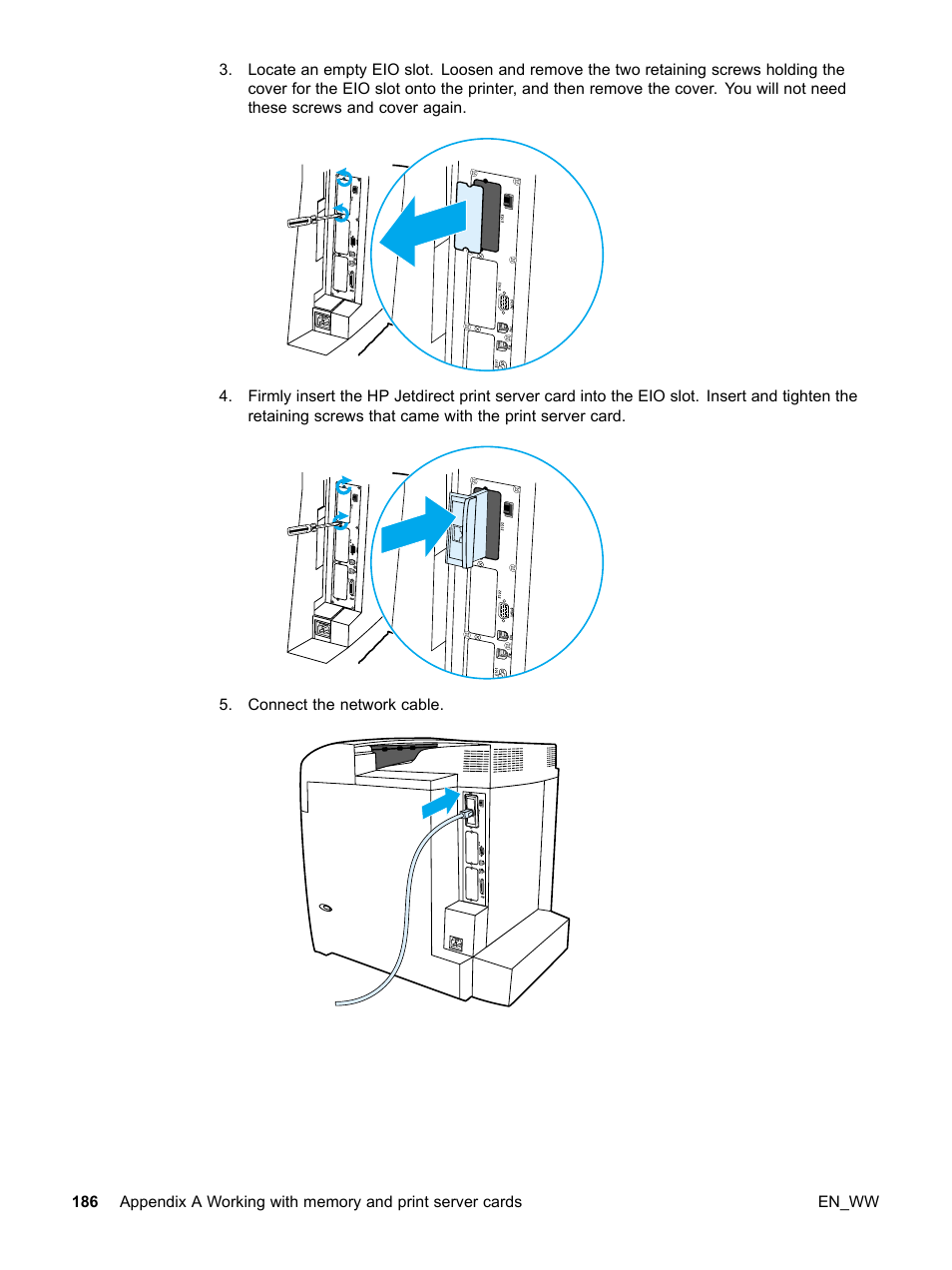 HP Color LaserJet 5500 Printer series User Manual | Page 196 / 224