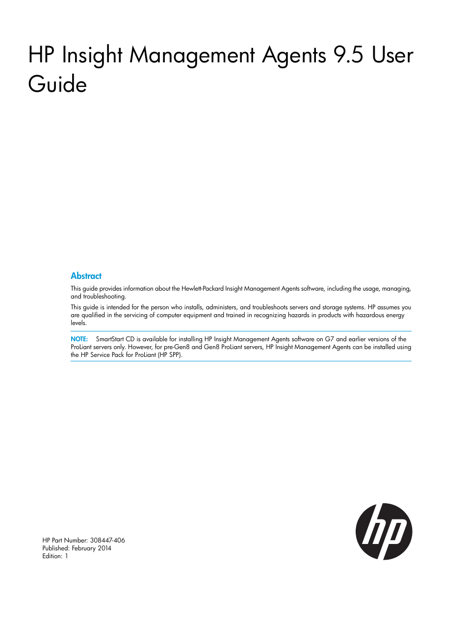 HP Insight Management Agents User Manual | 175 pages