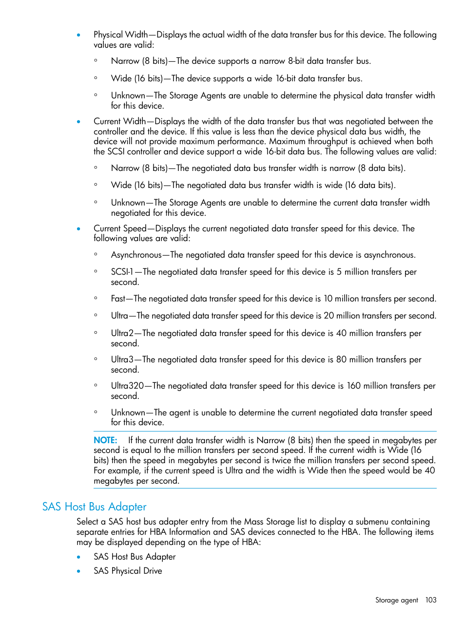 Sas host bus adapter | HP Insight Management Agents User Manual | Page 103 / 175