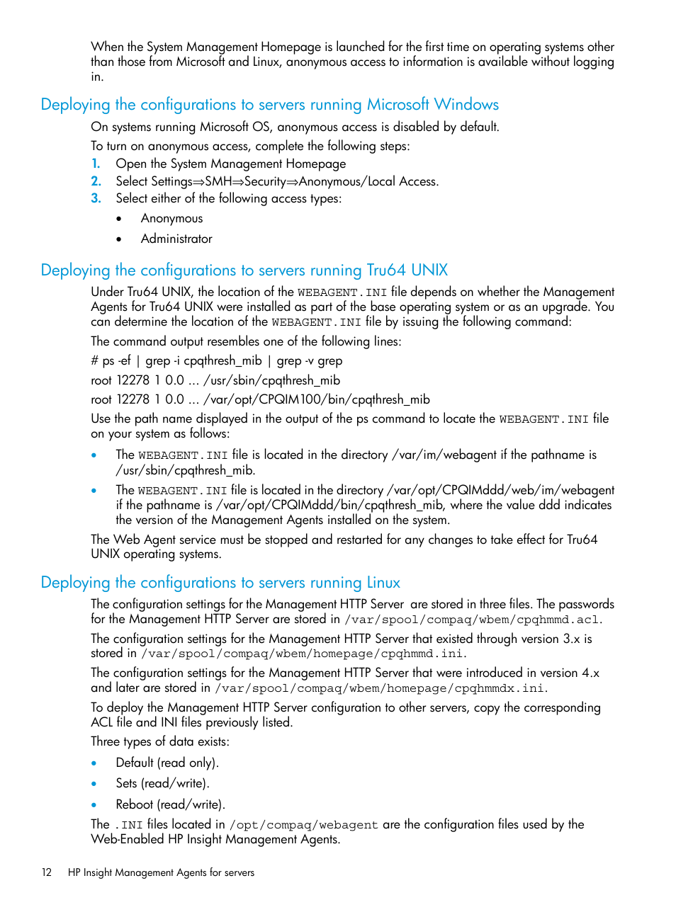 HP Insight Management Agents User Manual | Page 12 / 175