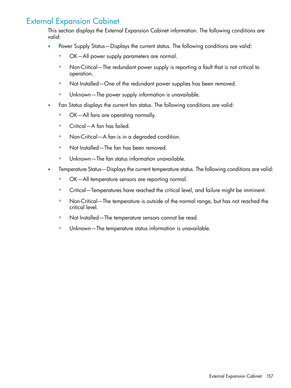 External expansion cabinet | HP Insight Management Agents User Manual | Page 157 / 175