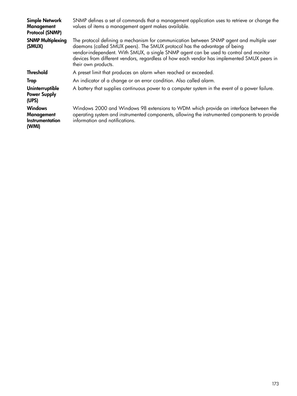 HP Insight Management Agents User Manual | Page 173 / 175