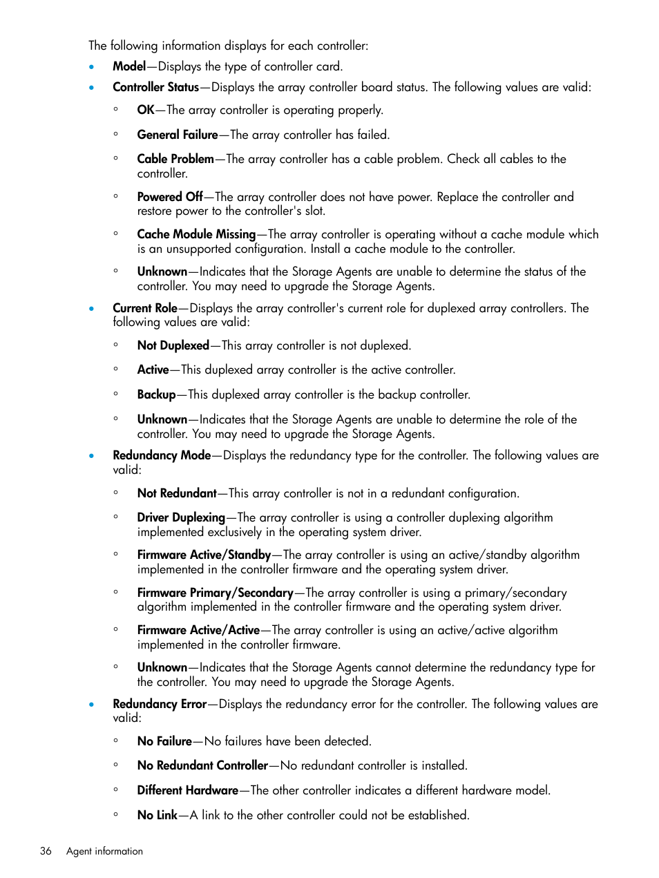 HP Insight Management Agents User Manual | Page 36 / 175