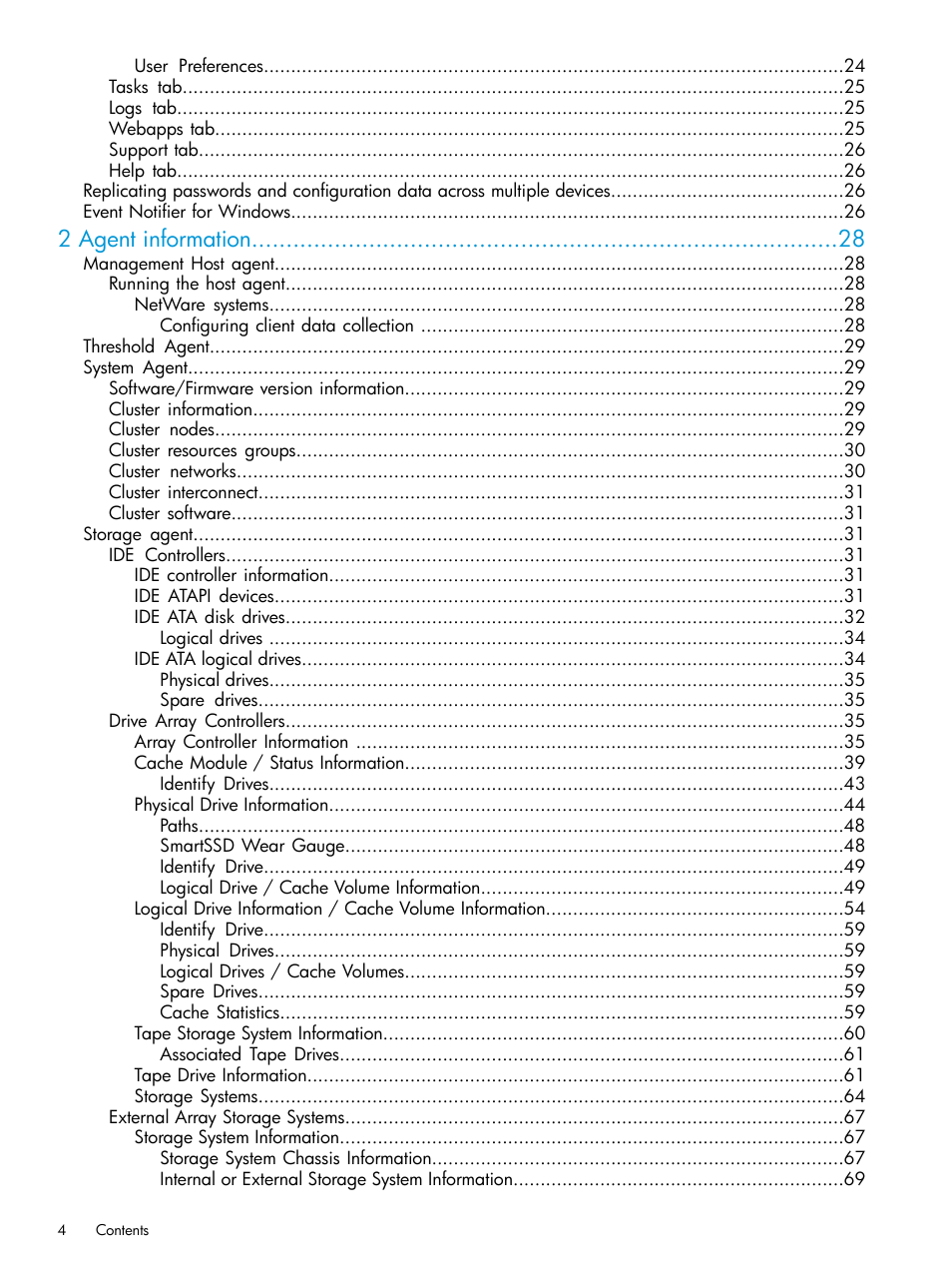 2 agent information | HP Insight Management Agents User Manual | Page 4 / 175