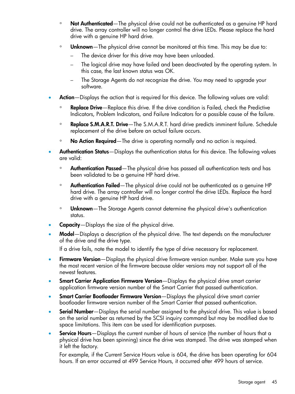 HP Insight Management Agents User Manual | Page 45 / 175