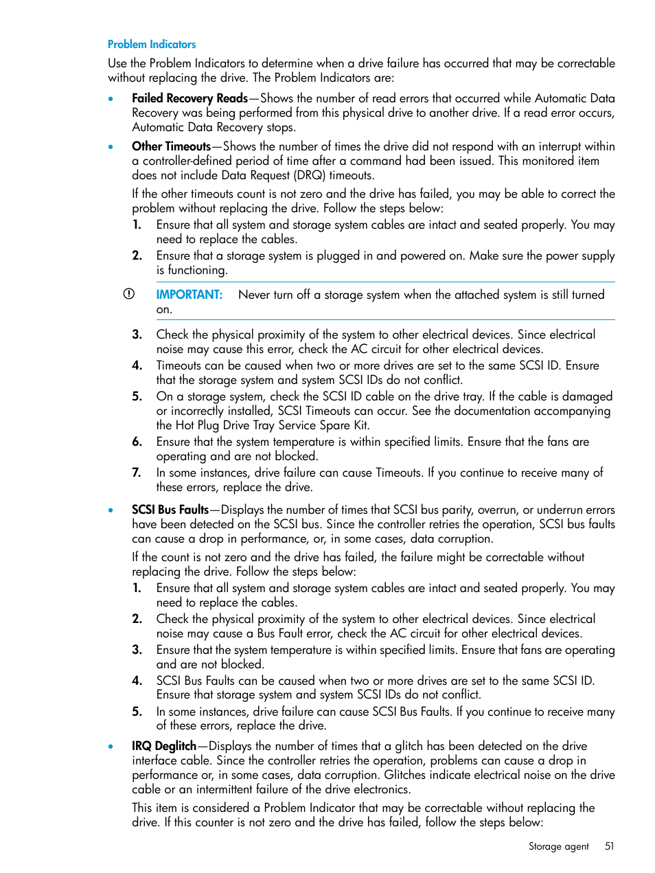 Problem indicators | HP Insight Management Agents User Manual | Page 51 / 175