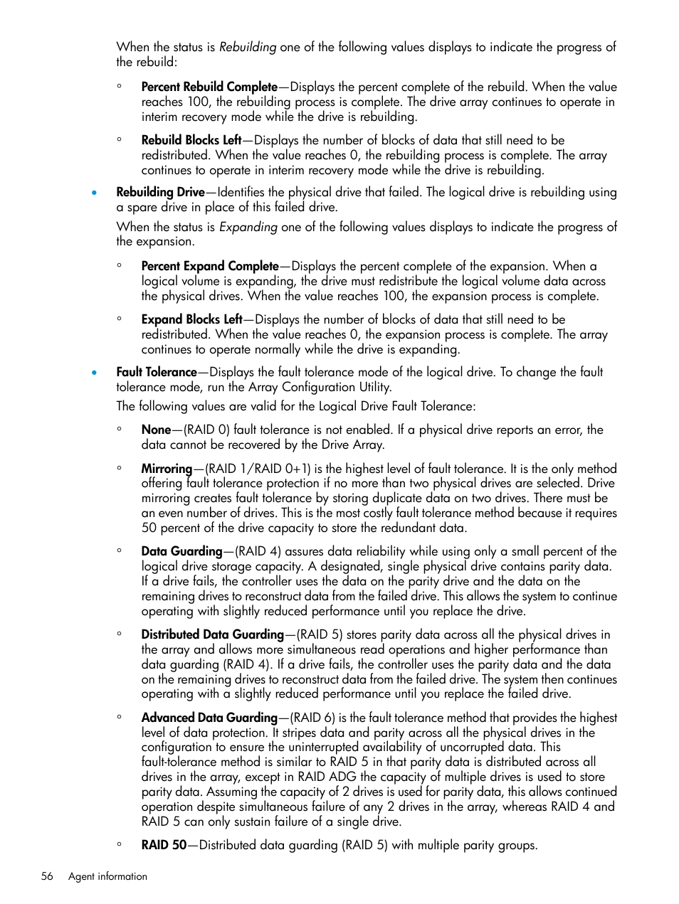 HP Insight Management Agents User Manual | Page 56 / 175