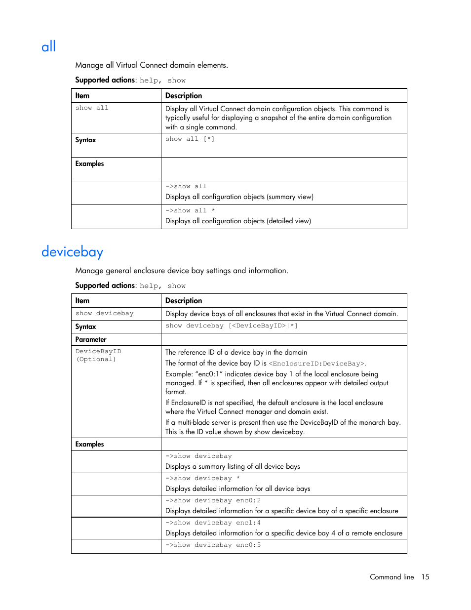 Devicebay, All devicebay | HP Integrity BL870c i2 Server-Blade User Manual | Page 15 / 117