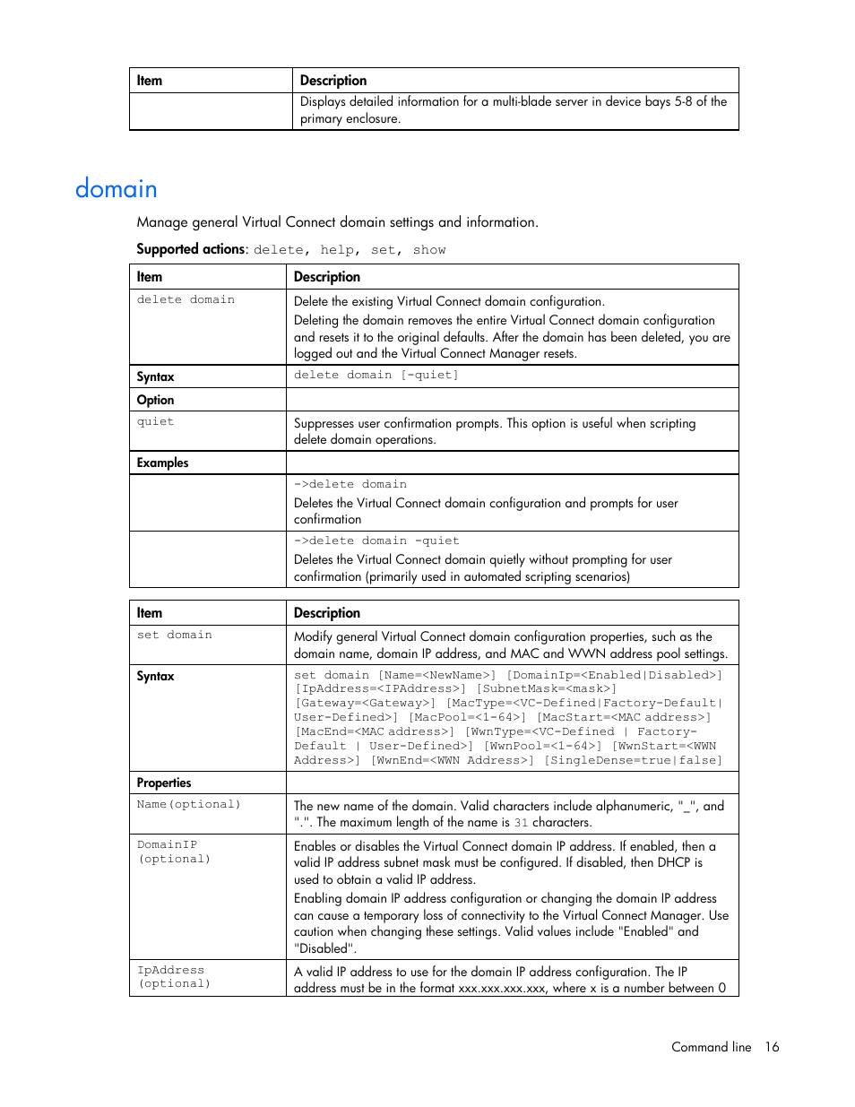 Domain | HP Integrity BL870c i2 Server-Blade User Manual | Page 16 / 117