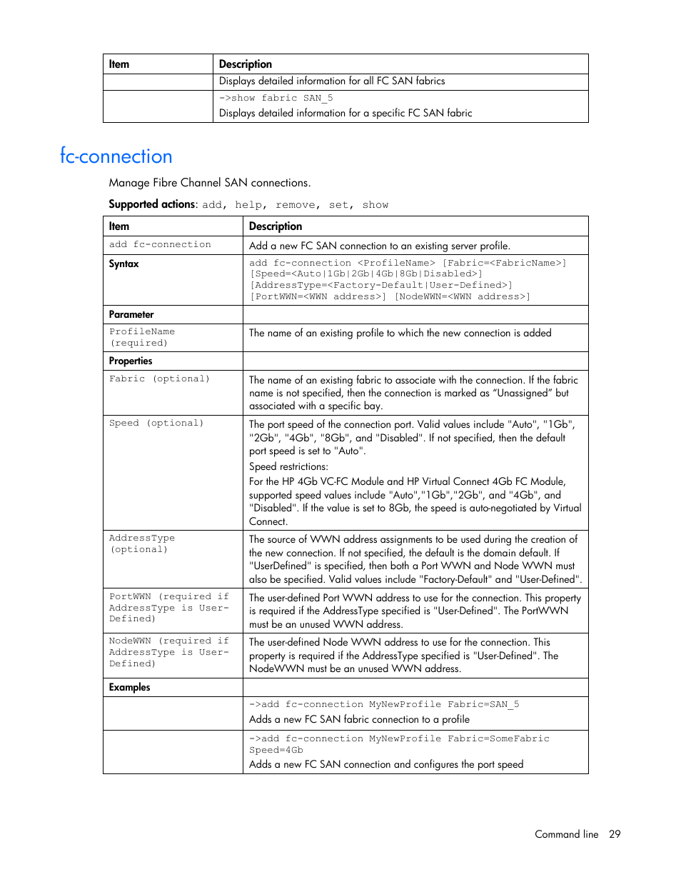 Fc-connection | HP Integrity BL870c i2 Server-Blade User Manual | Page 29 / 117