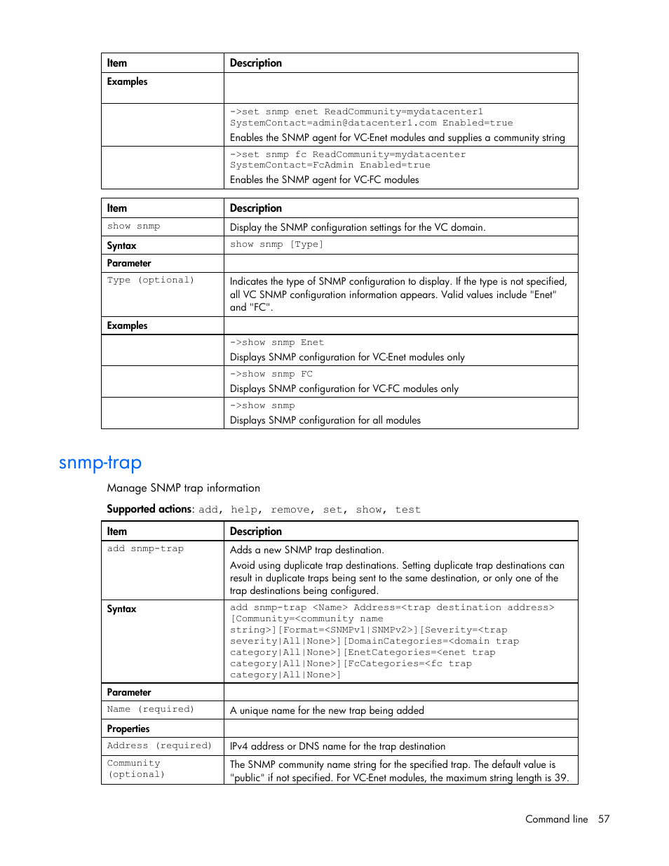 Snmp-trap | HP Integrity BL870c i2 Server-Blade User Manual | Page 57 / 117