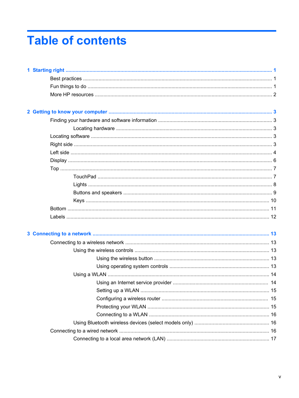 HP Pavilion g6-2226nr Notebook PC User Manual | Page 5 / 75