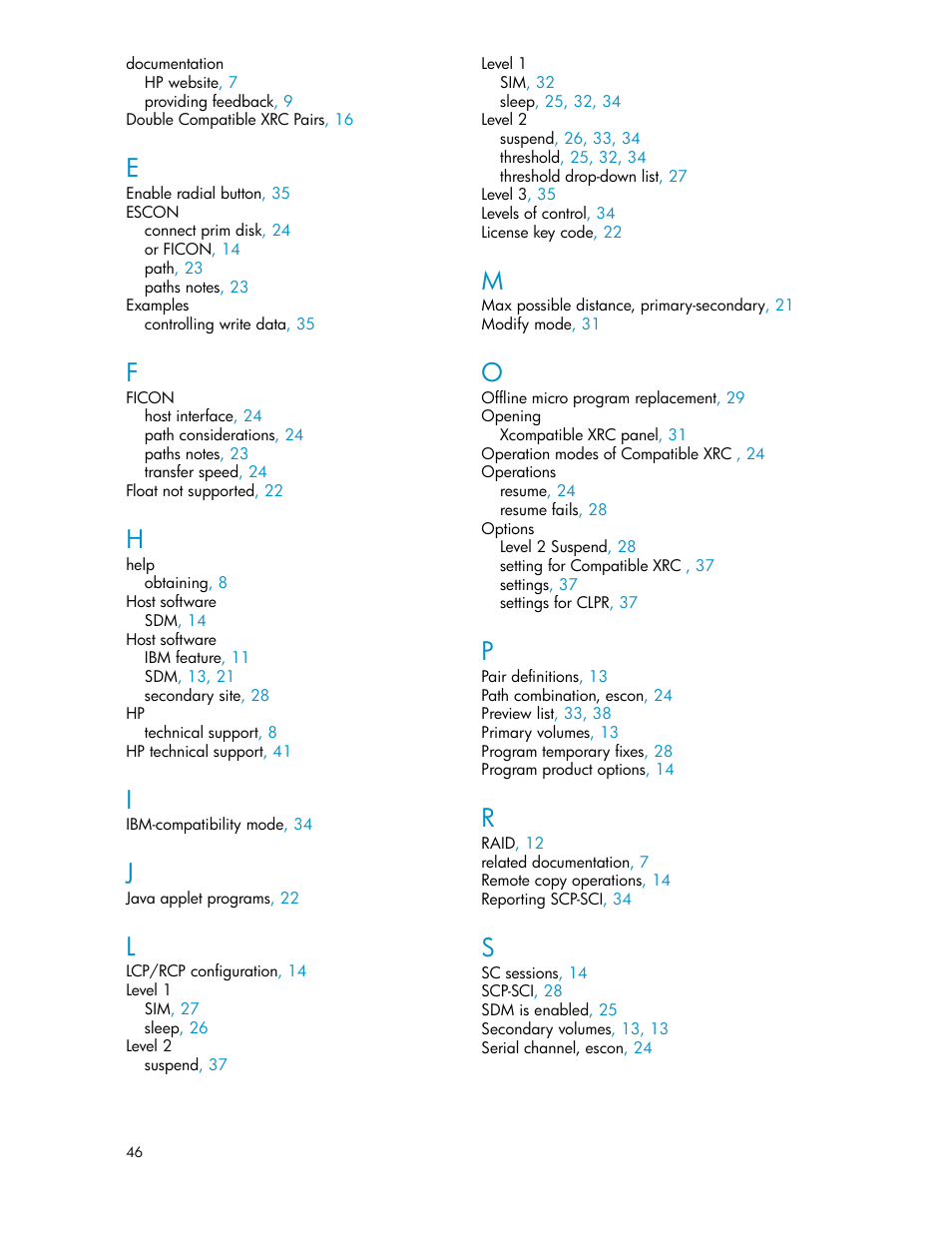 HP XP for Compatible Extended Remote Copy Software Licenses User Manual | Page 46 / 48