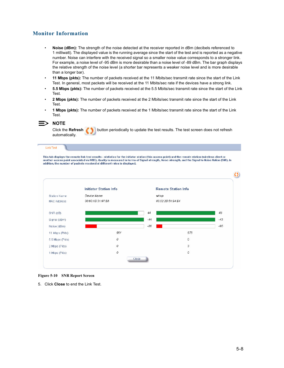 Monitor information | HP ProCurve 520wl Wireless Access Point User Manual | Page 101 / 191