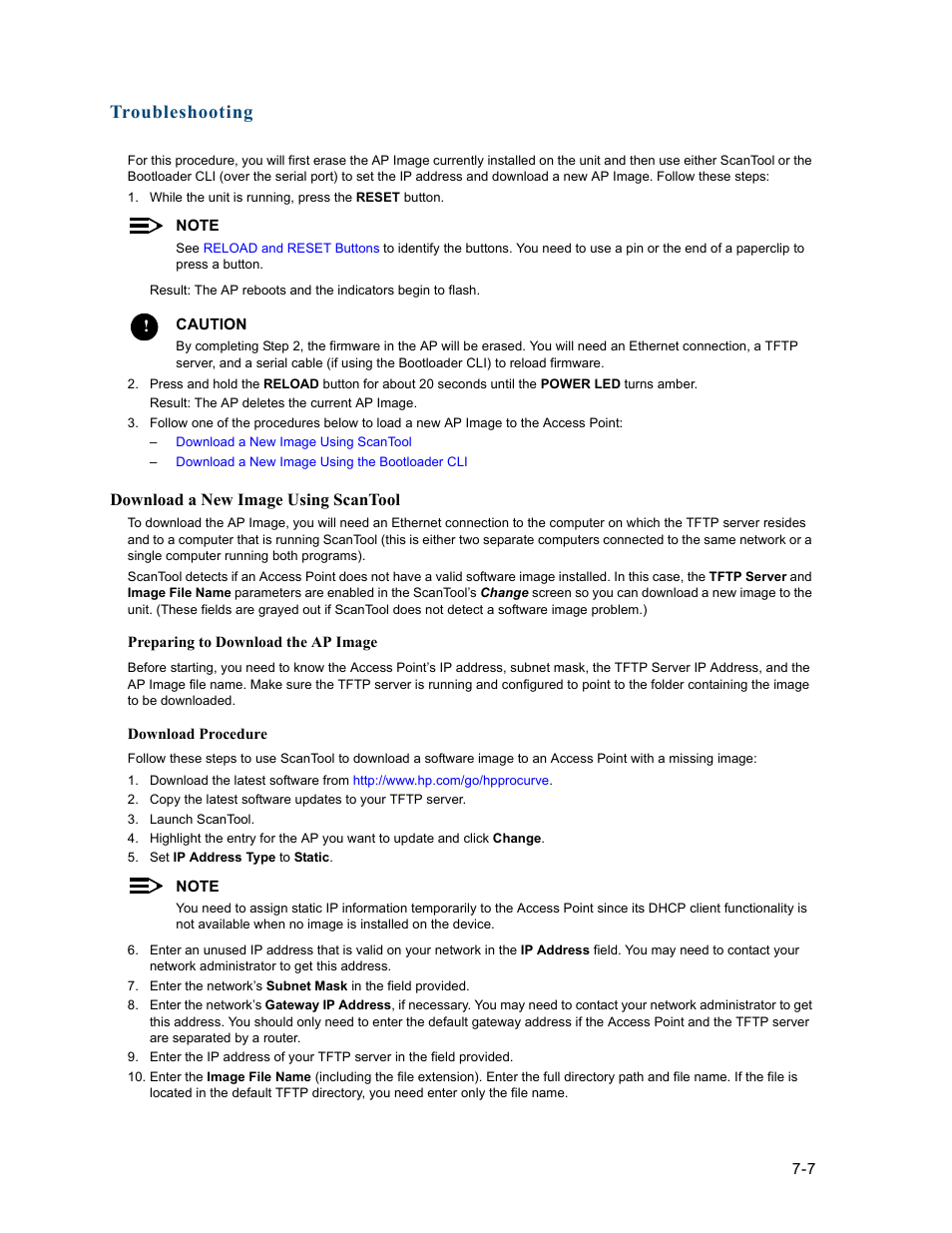 Troubleshooting | HP ProCurve 520wl Wireless Access Point User Manual | Page 122 / 191