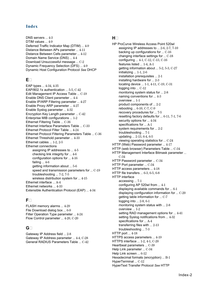 HP ProCurve 520wl Wireless Access Point User Manual | Page 183 / 191