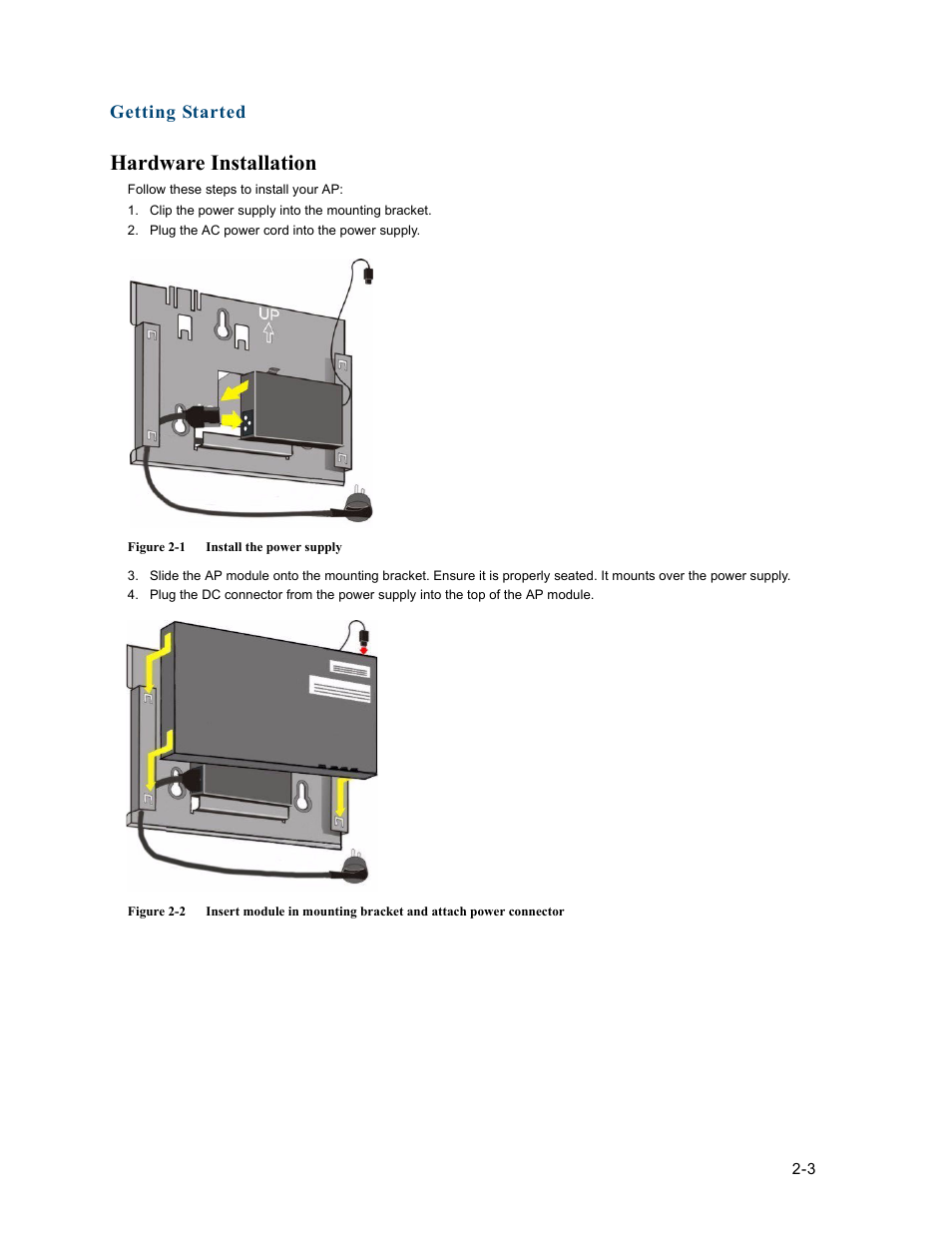 Hardware installation, Hardware installation -3 | HP ProCurve 520wl Wireless Access Point User Manual | Page 29 / 191
