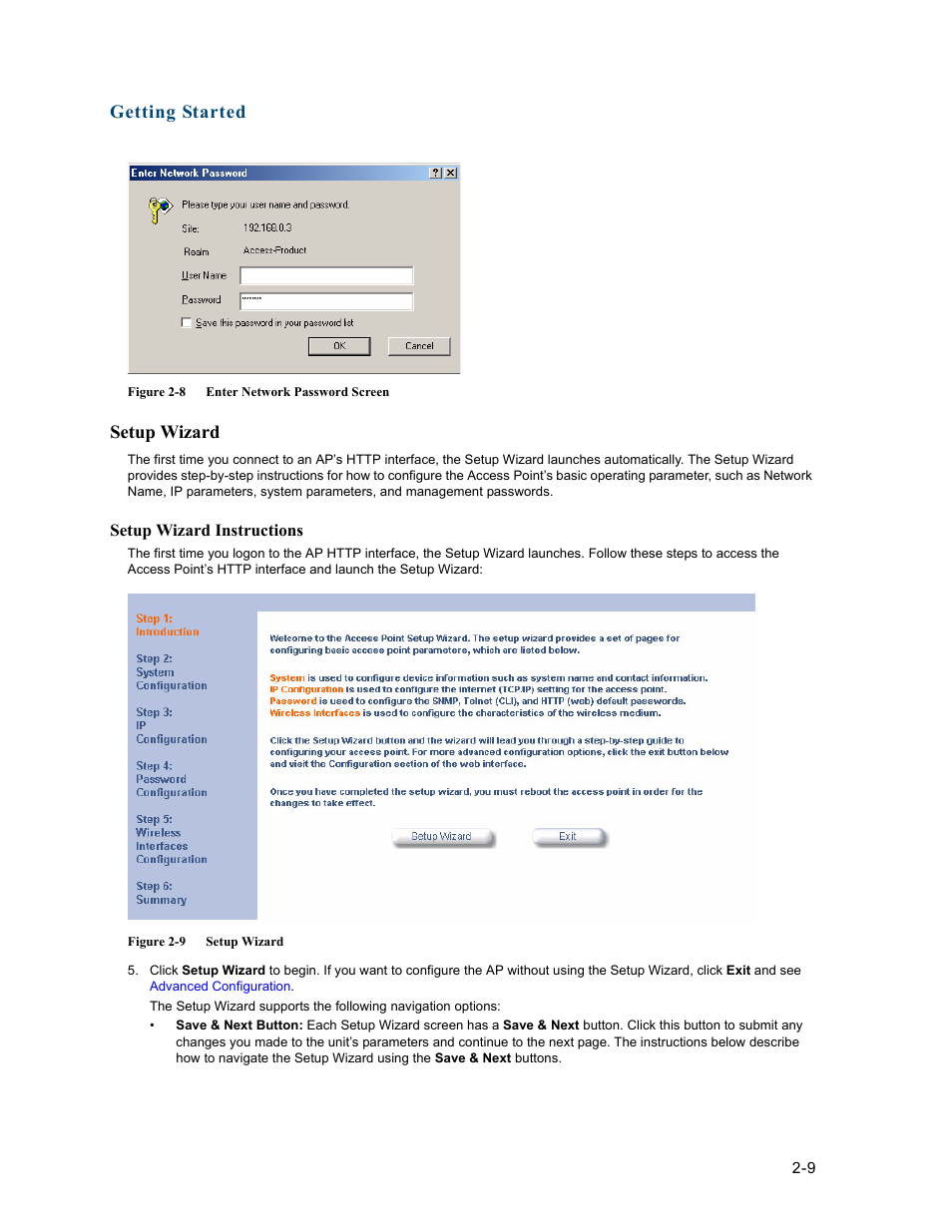 Setup wizard, Setup wizard -9, D to | Getting started | HP ProCurve 520wl Wireless Access Point User Manual | Page 35 / 191