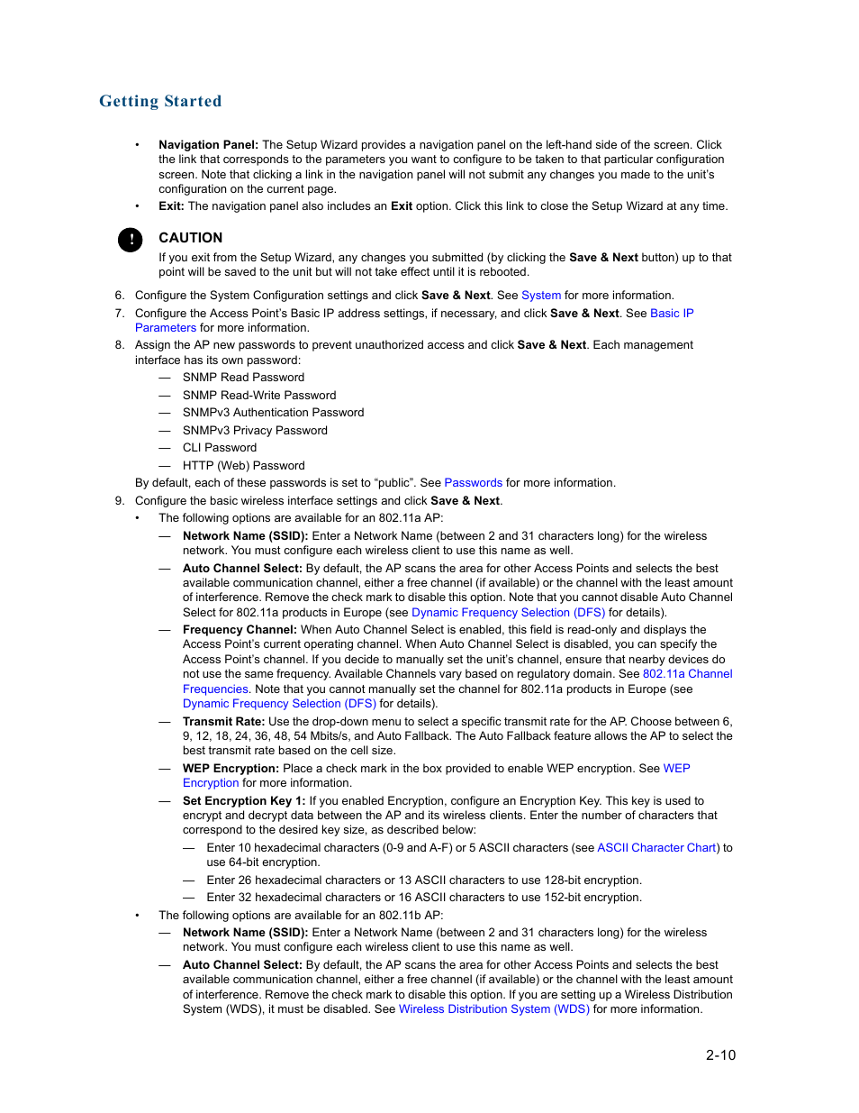 Getting started | HP ProCurve 520wl Wireless Access Point User Manual | Page 36 / 191