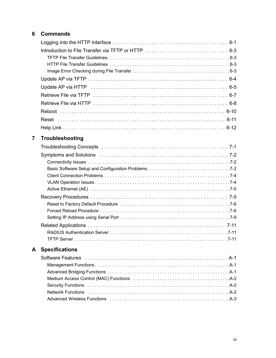 HP ProCurve 520wl Wireless Access Point User Manual | Page 6 / 191