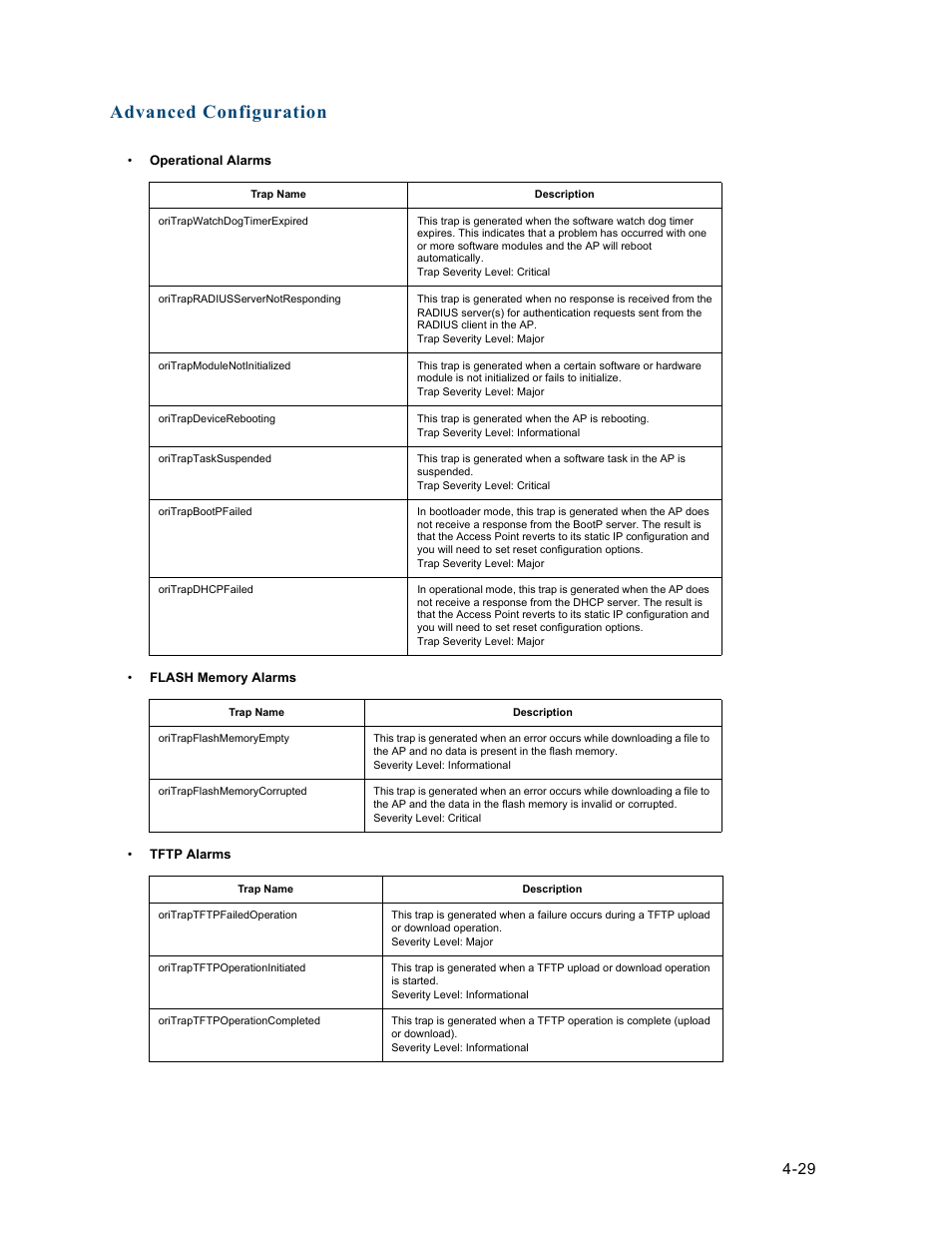 Advanced configuration | HP ProCurve 520wl Wireless Access Point User Manual | Page 71 / 191