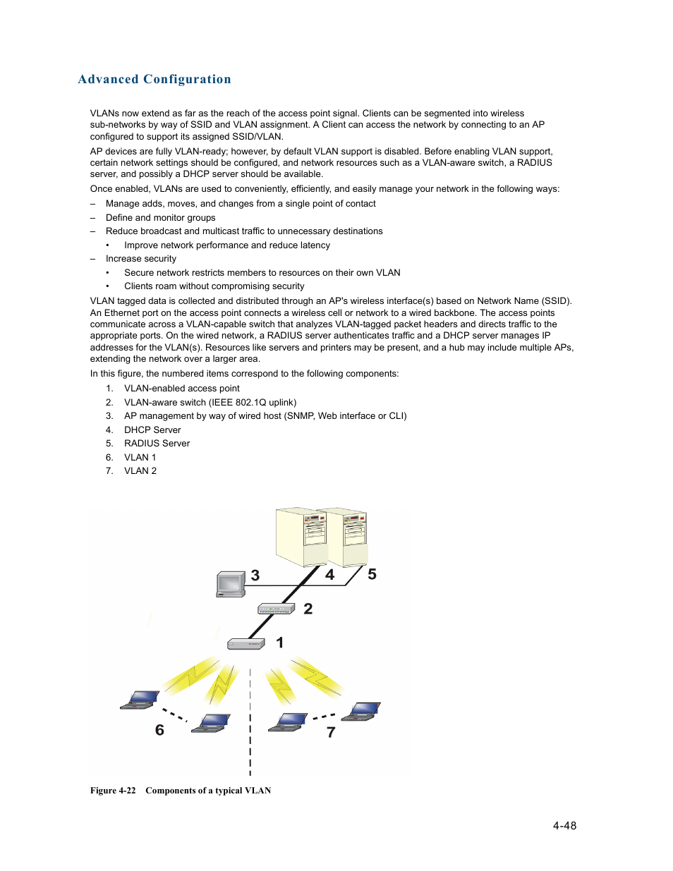 Advanced configuration | HP ProCurve 520wl Wireless Access Point User Manual | Page 90 / 191