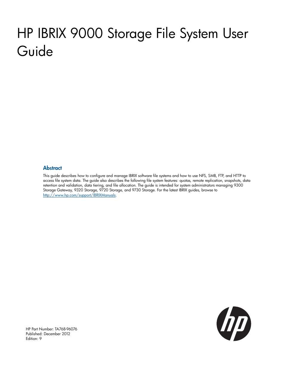 HP StoreAll Storage User Manual | 254 pages